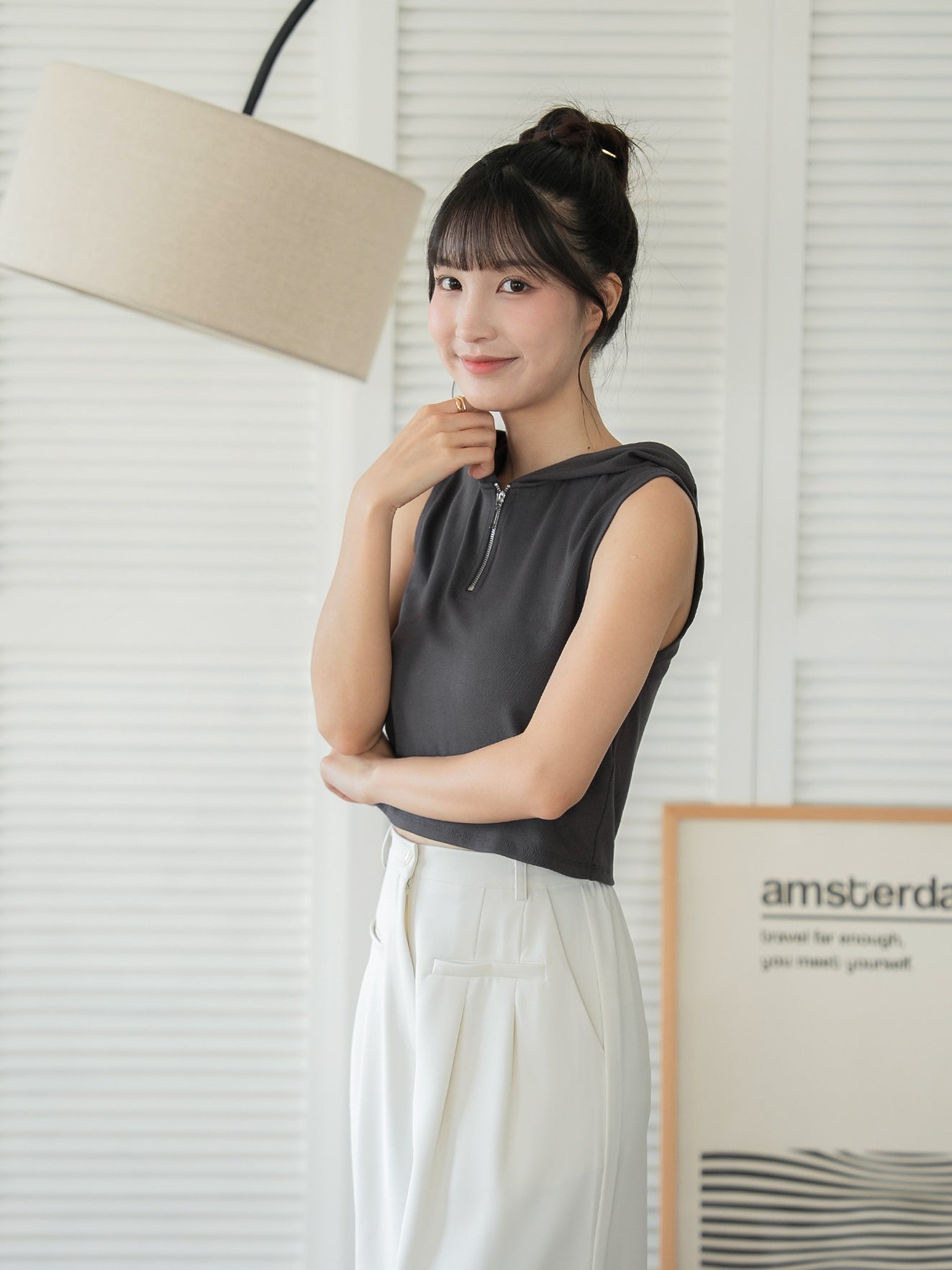 Hooded Sleeveless Top