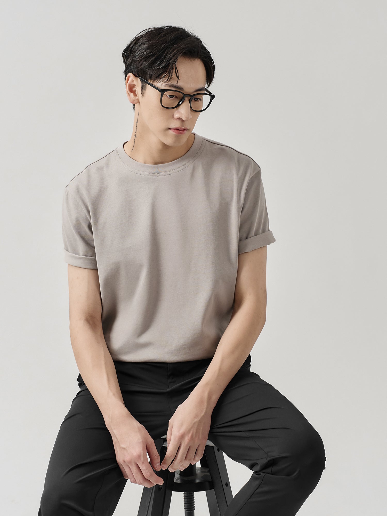Staple Split-Hem Crew Tee