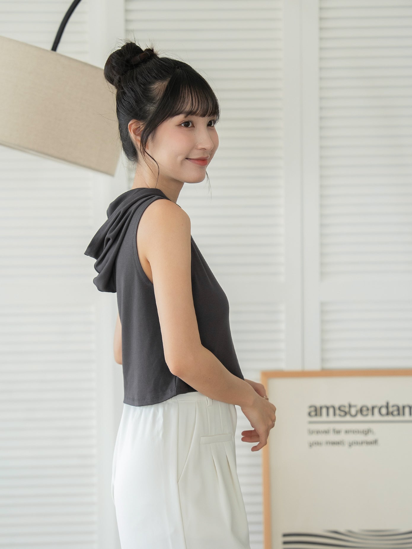 Hooded Sleeveless Top