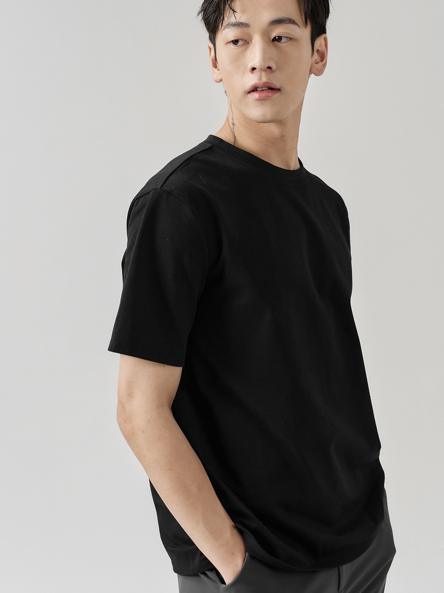 Staple Split-Hem Crew Tee