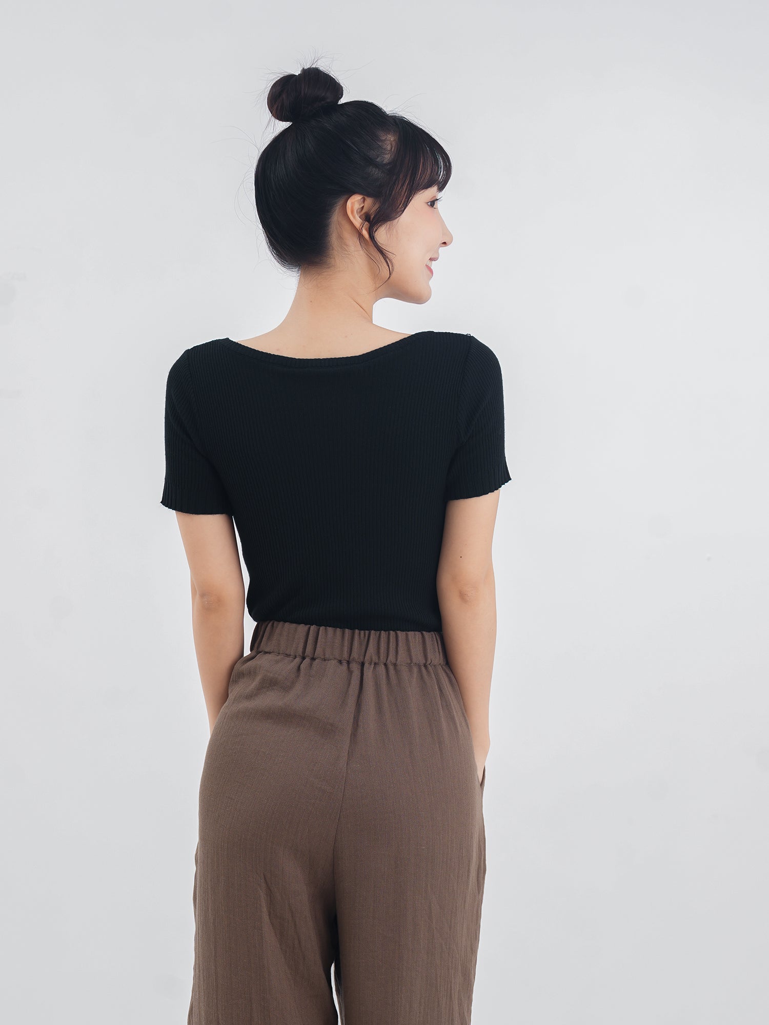 Knitted Short Sleeve Top