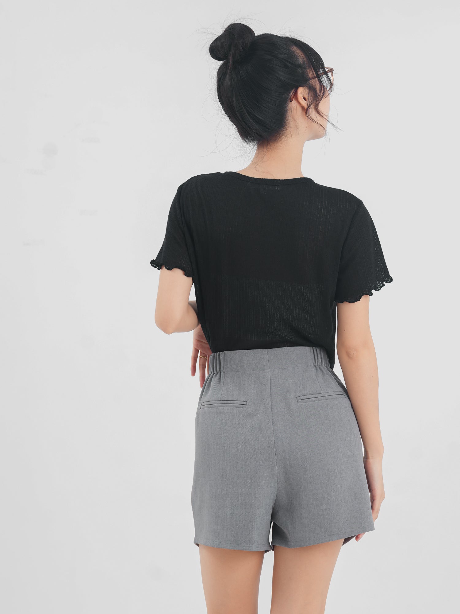 Buckled Pleated Shorts