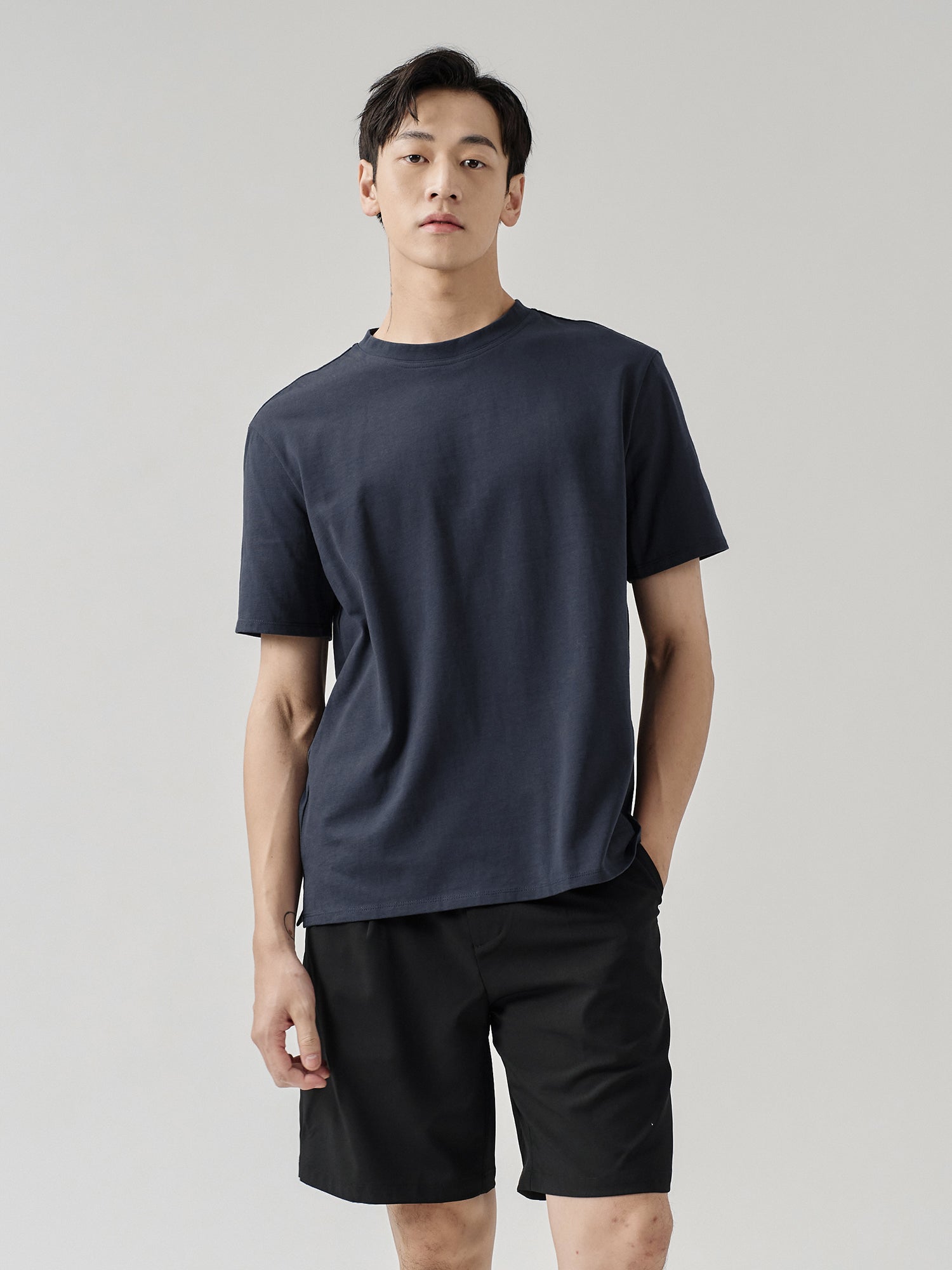 Staple Split-Hem Crew Tee