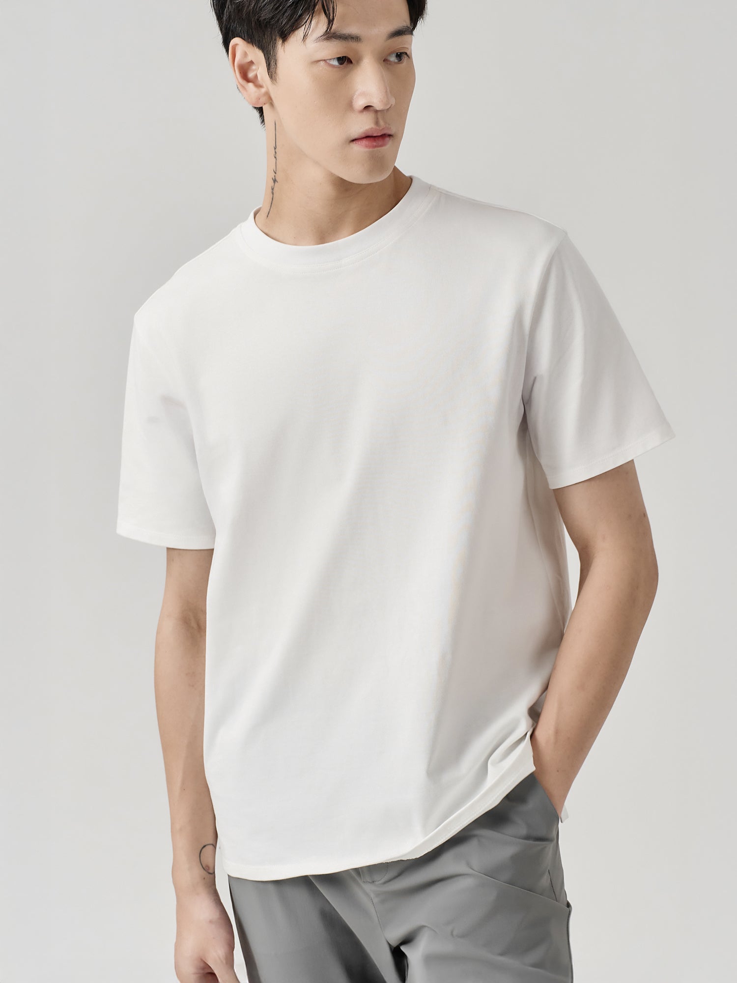 Staple Split-Hem Crew Tee