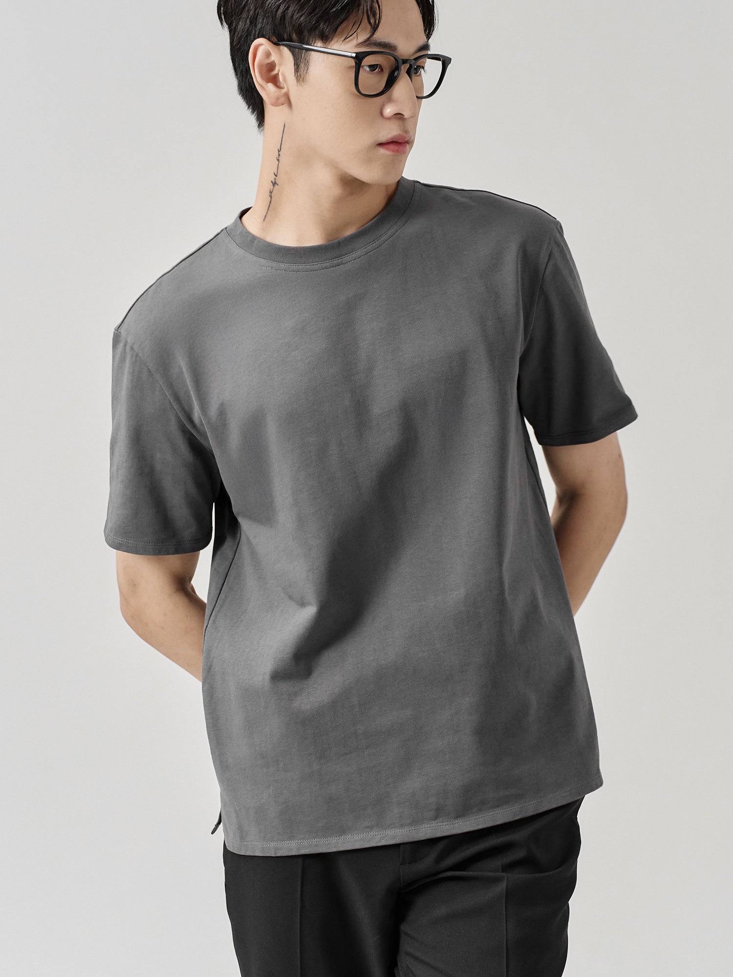 Staple Split-Hem Crew Tee