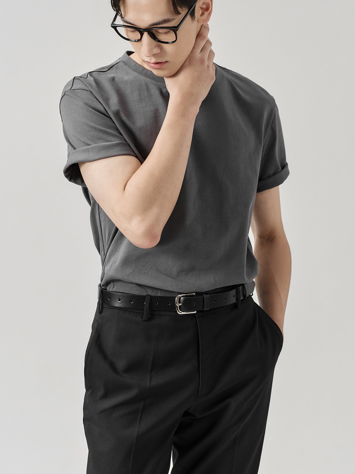 Staple Split-Hem Crew Tee