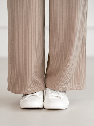Diane Draped Wide Leg Pants (Long/ Short ver.) - DAG-DD1038-23BrownieF - Brownie - Long Ver. (101cm) - D'zage Designs