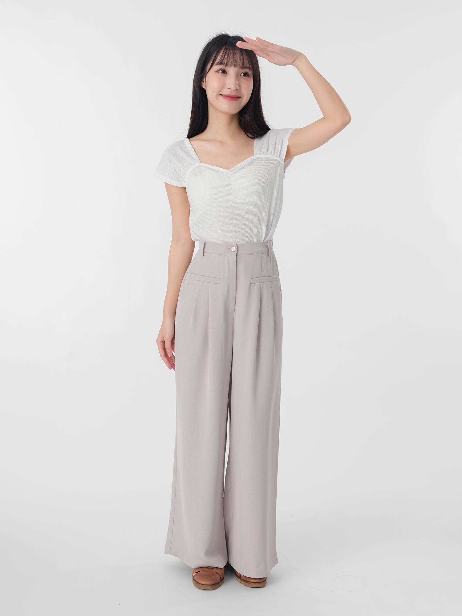 Odette 闊腿垂感西褲
