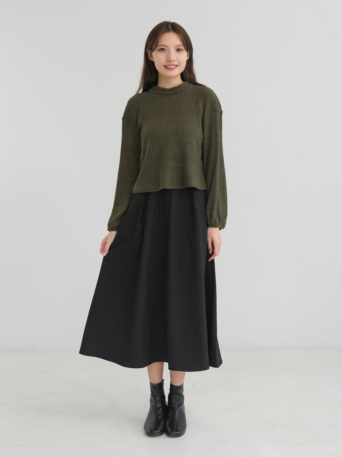 Comfy Soft Knit Top - DAG-DD1384-24ForestS - Forest - S - D'zage Designs