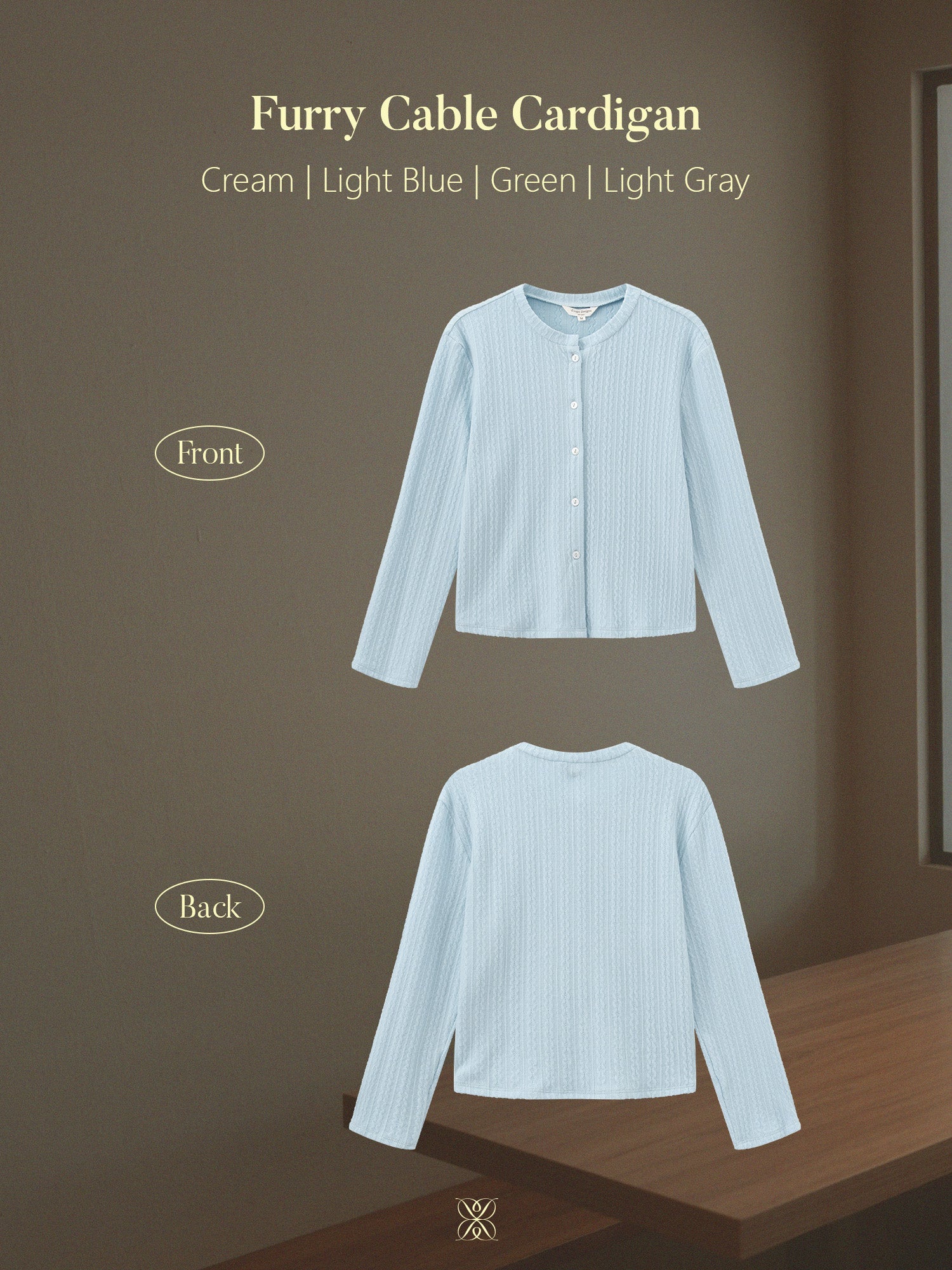 磨毛麻花針織上衣