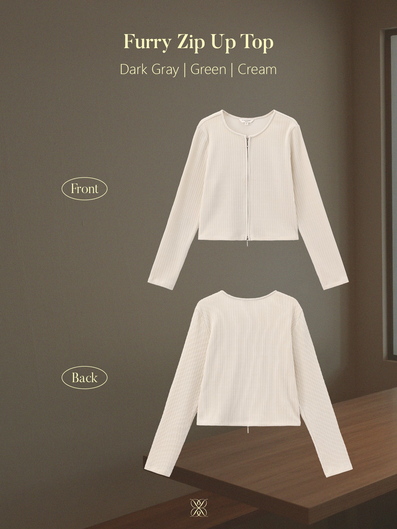 Furry Zip Up Top