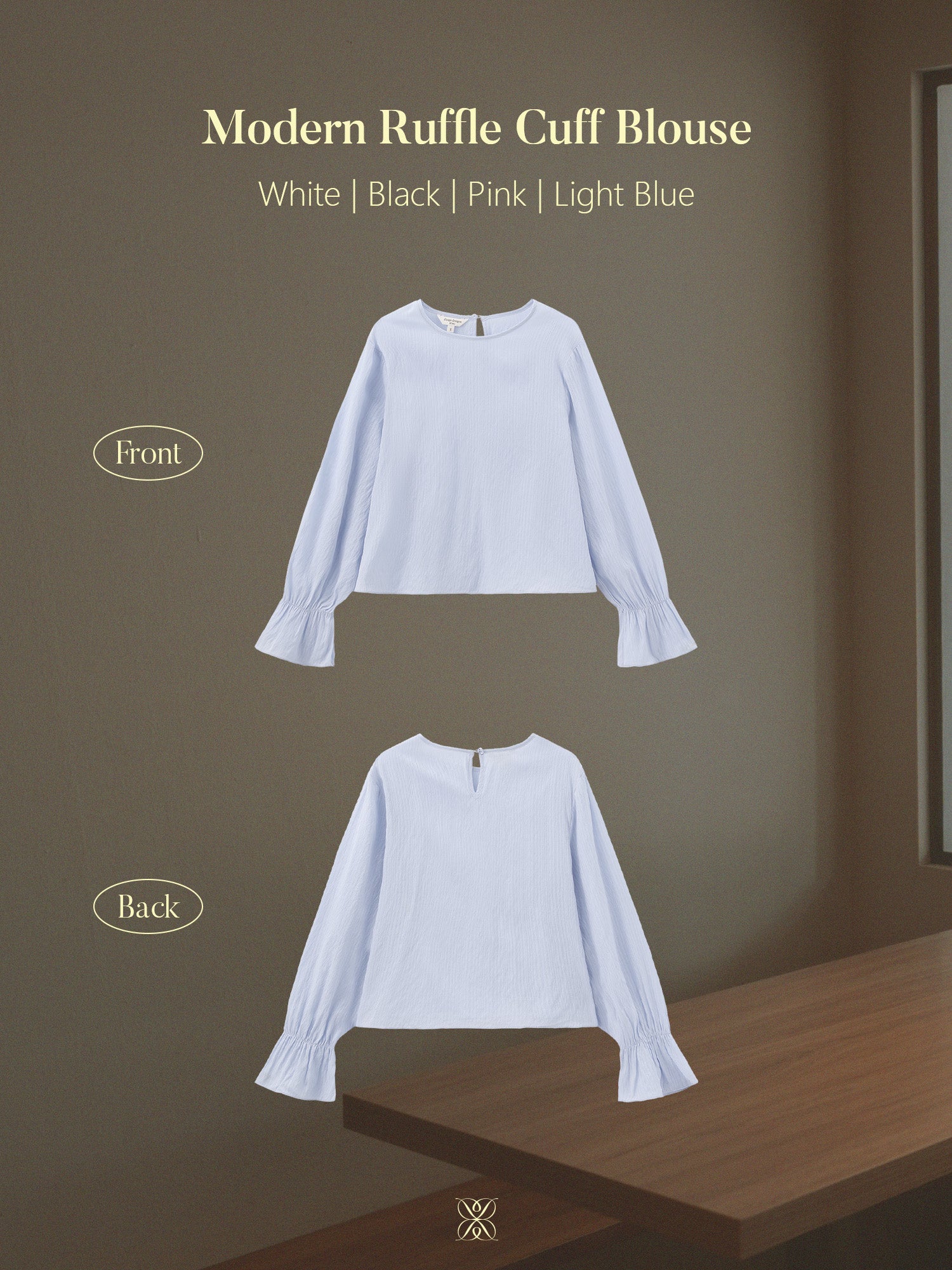 Modern Ruffle Cuff Blouse