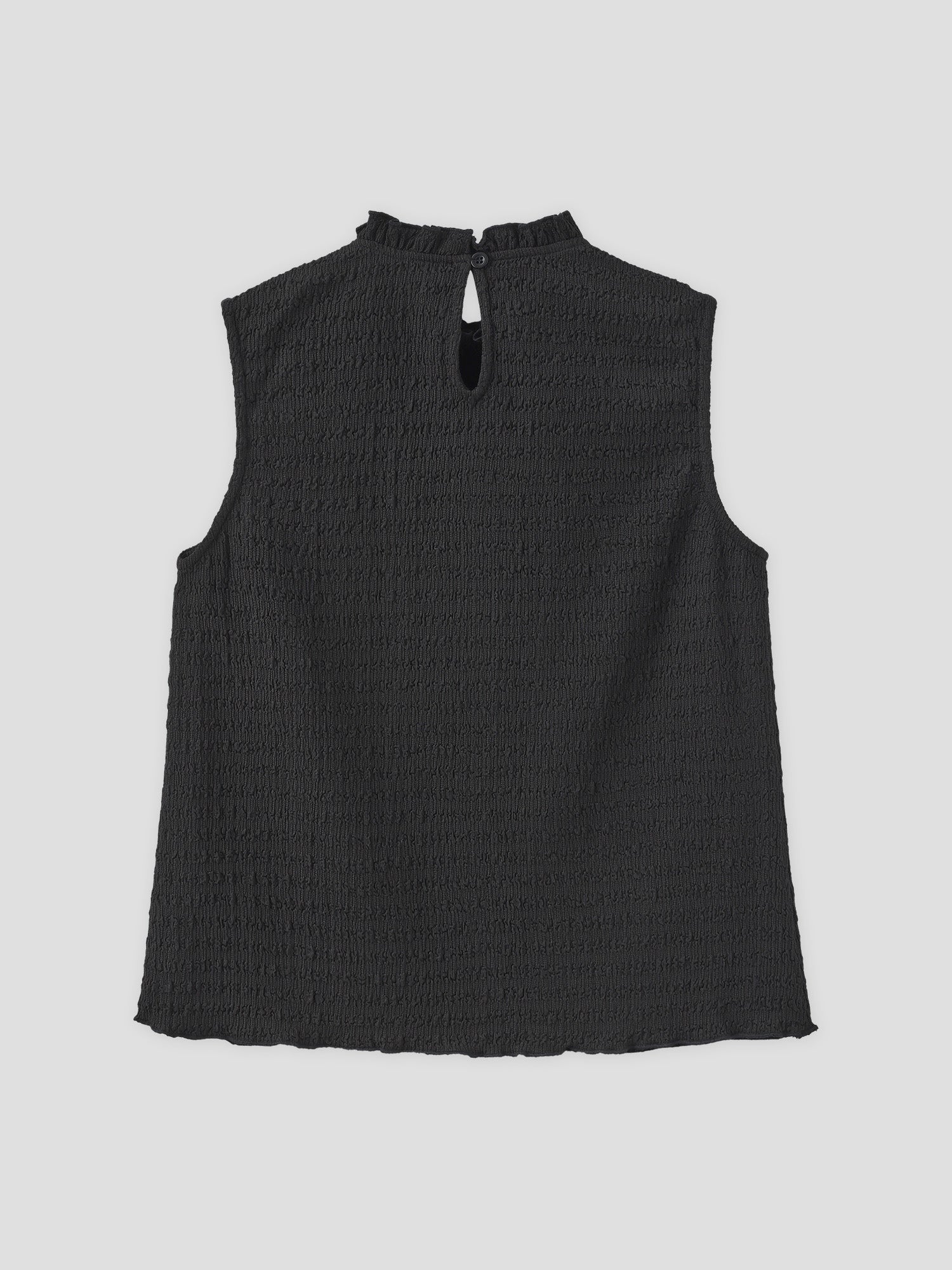 Textured Ruffle Sleeveless Top