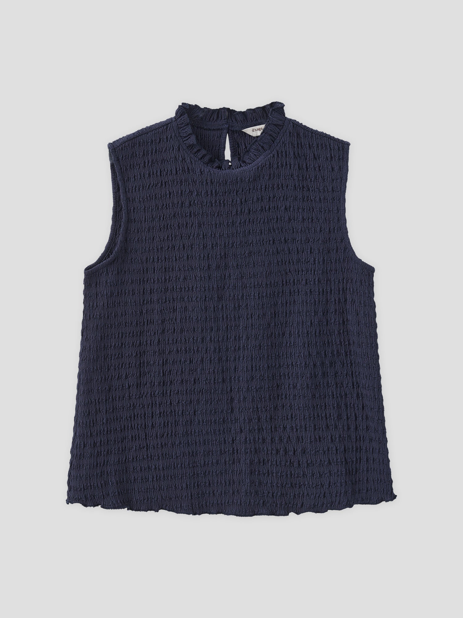 Textured Ruffle Sleeveless Top