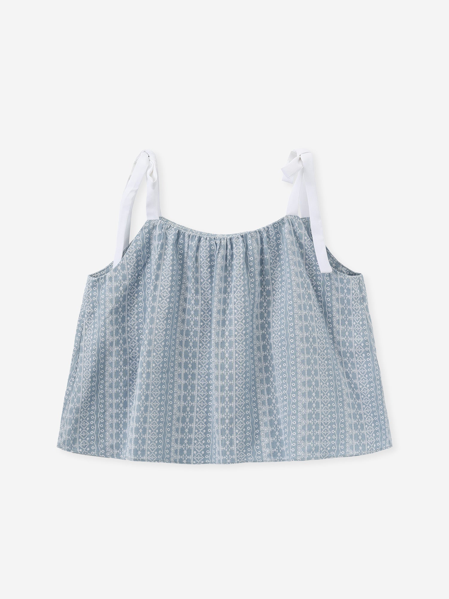 Printed Tie-Shoulder Cami Top