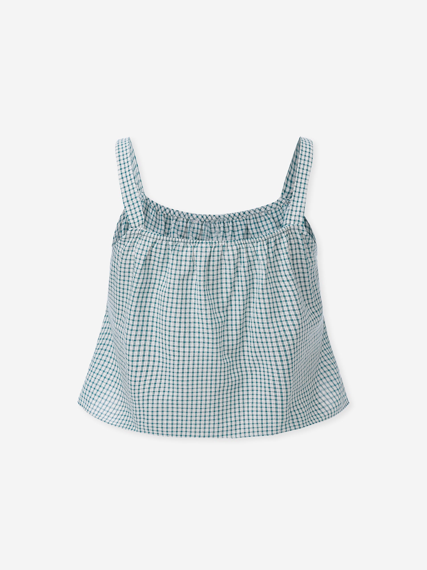 Tie Front Checker Top