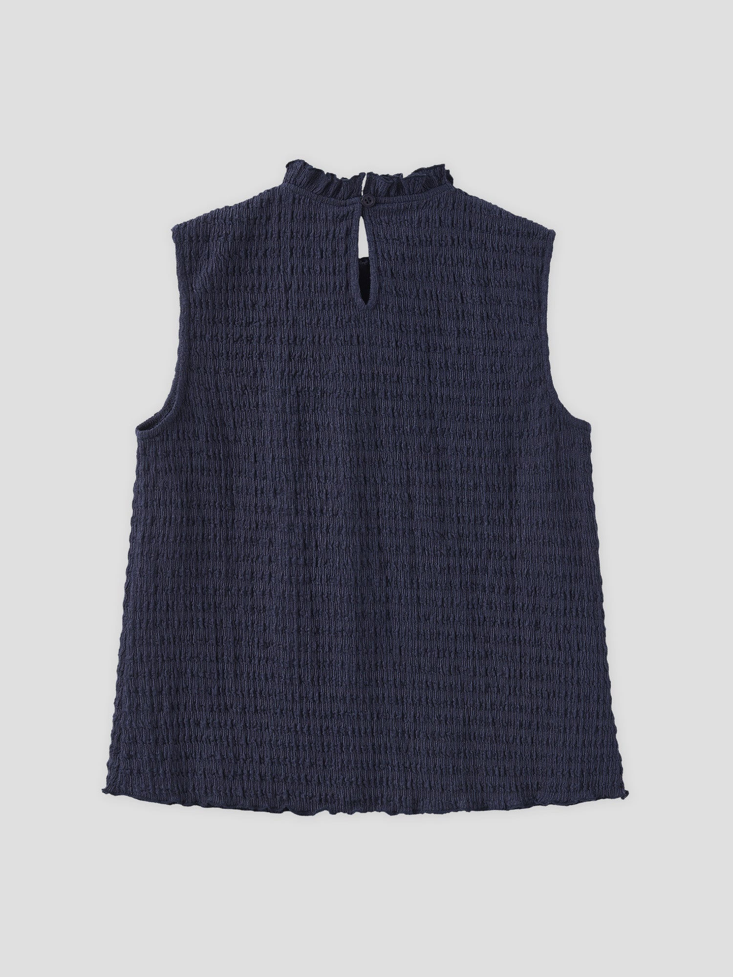 Textured Ruffle Sleeveless Top