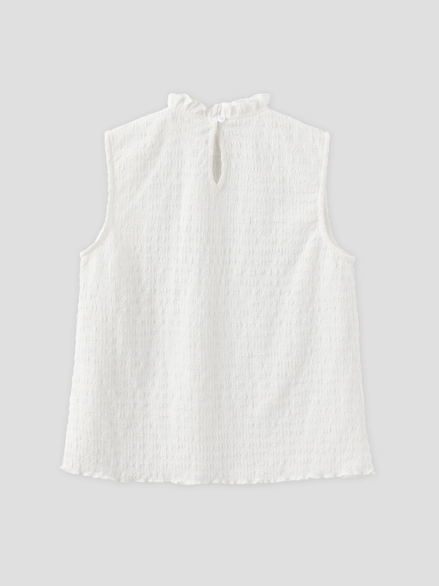 Textured Ruffle Sleeveless Top
