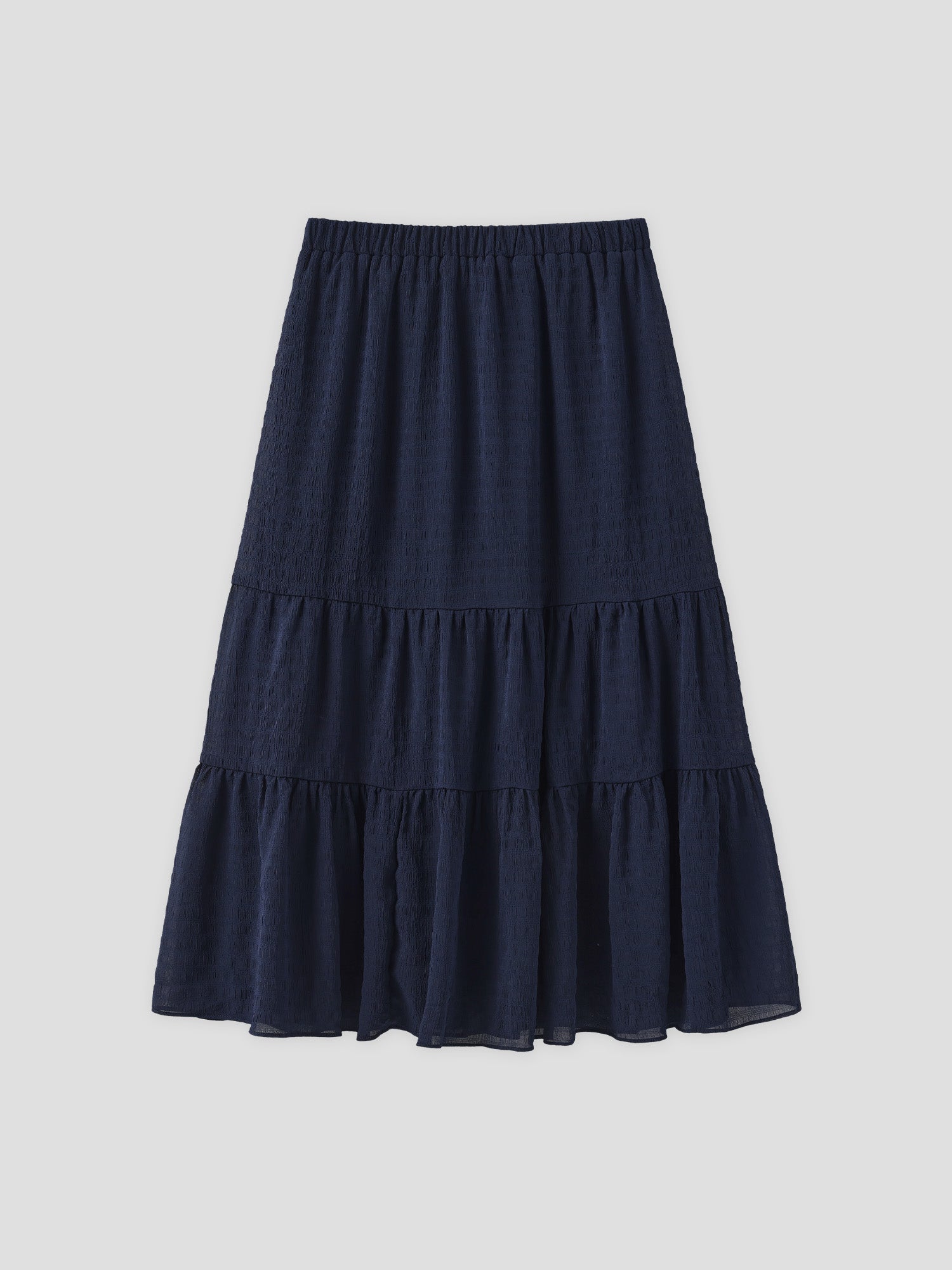 Shirring Textured Tiered Skirt (3 Colours)