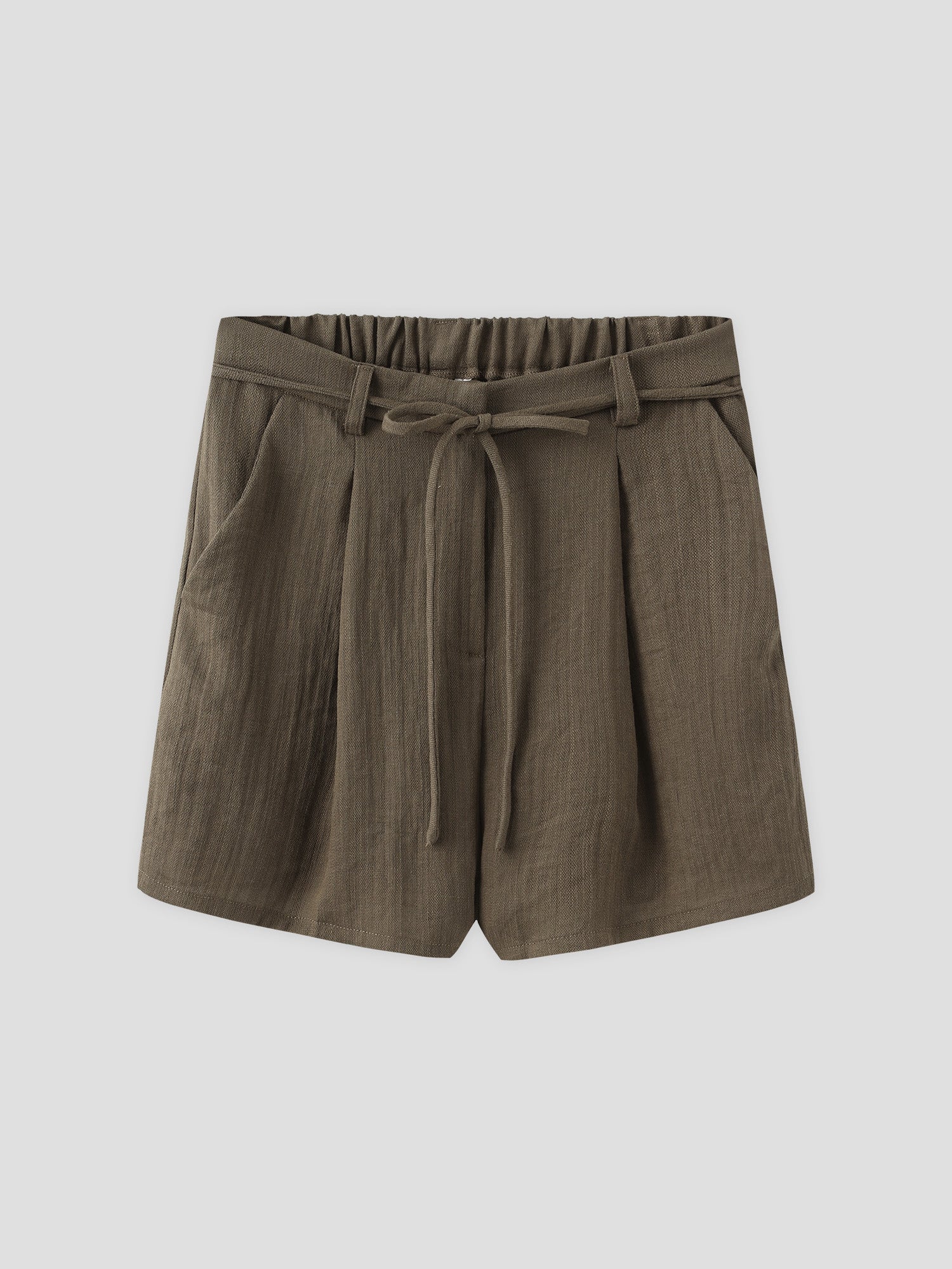 Cotton Linen Tie-Waist Shorts (3 Colours)