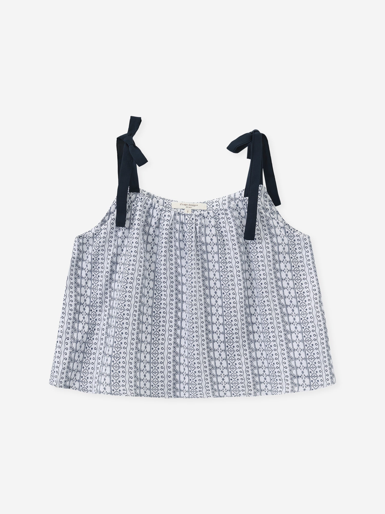 Printed Tie-Shoulder Cami Top