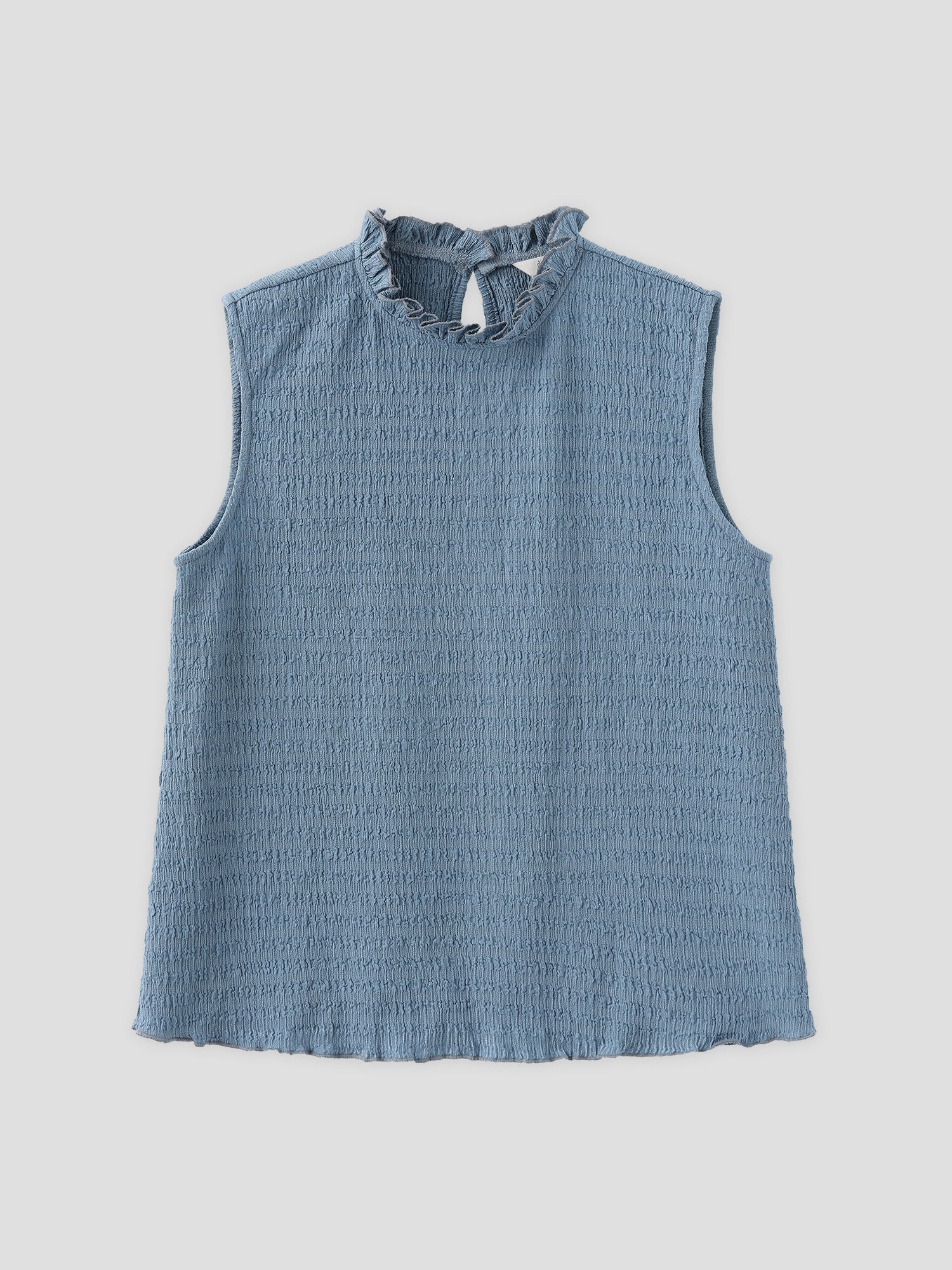 Textured Ruffle Sleeveless Top