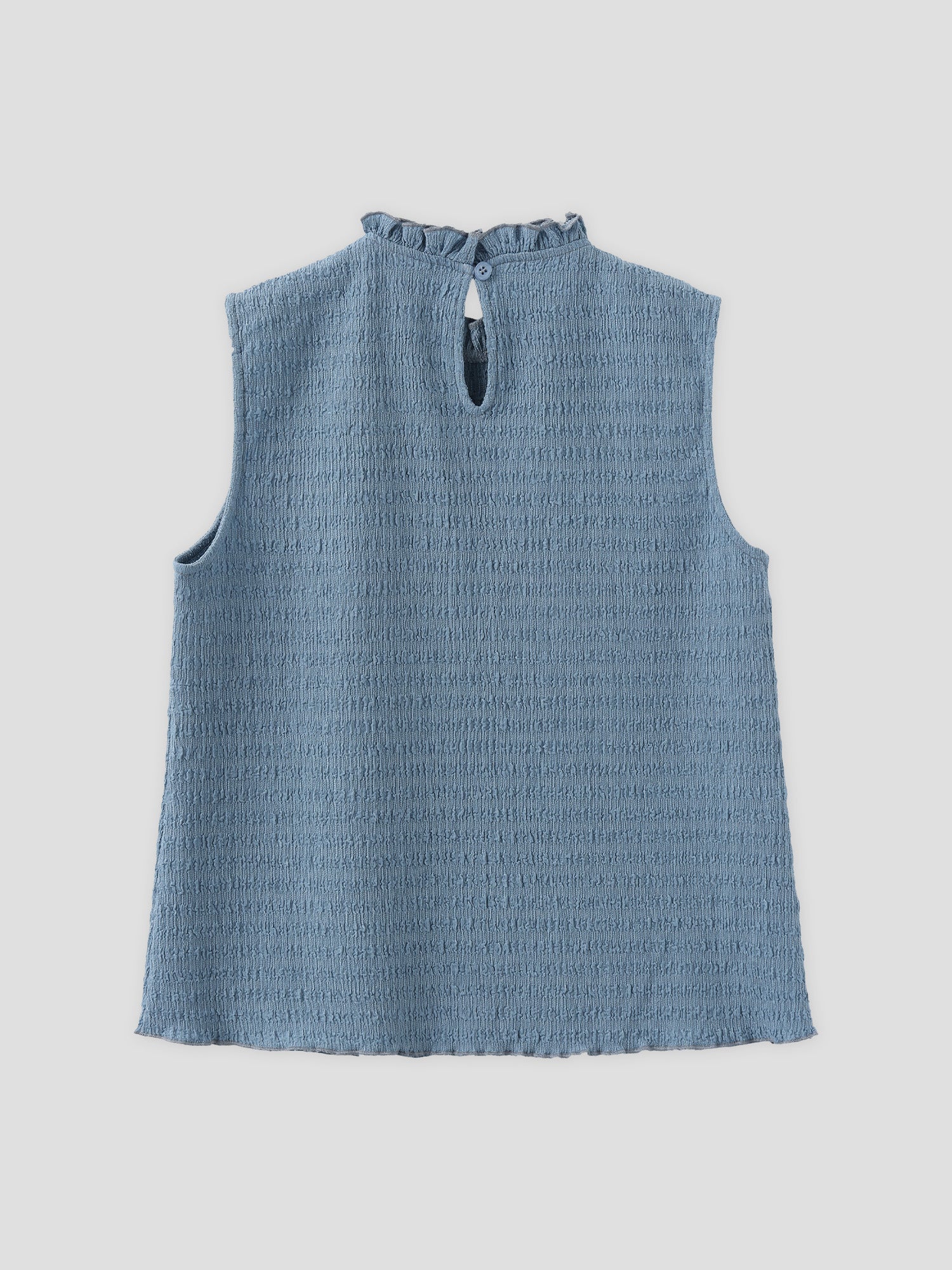 Textured Ruffle Sleeveless Top