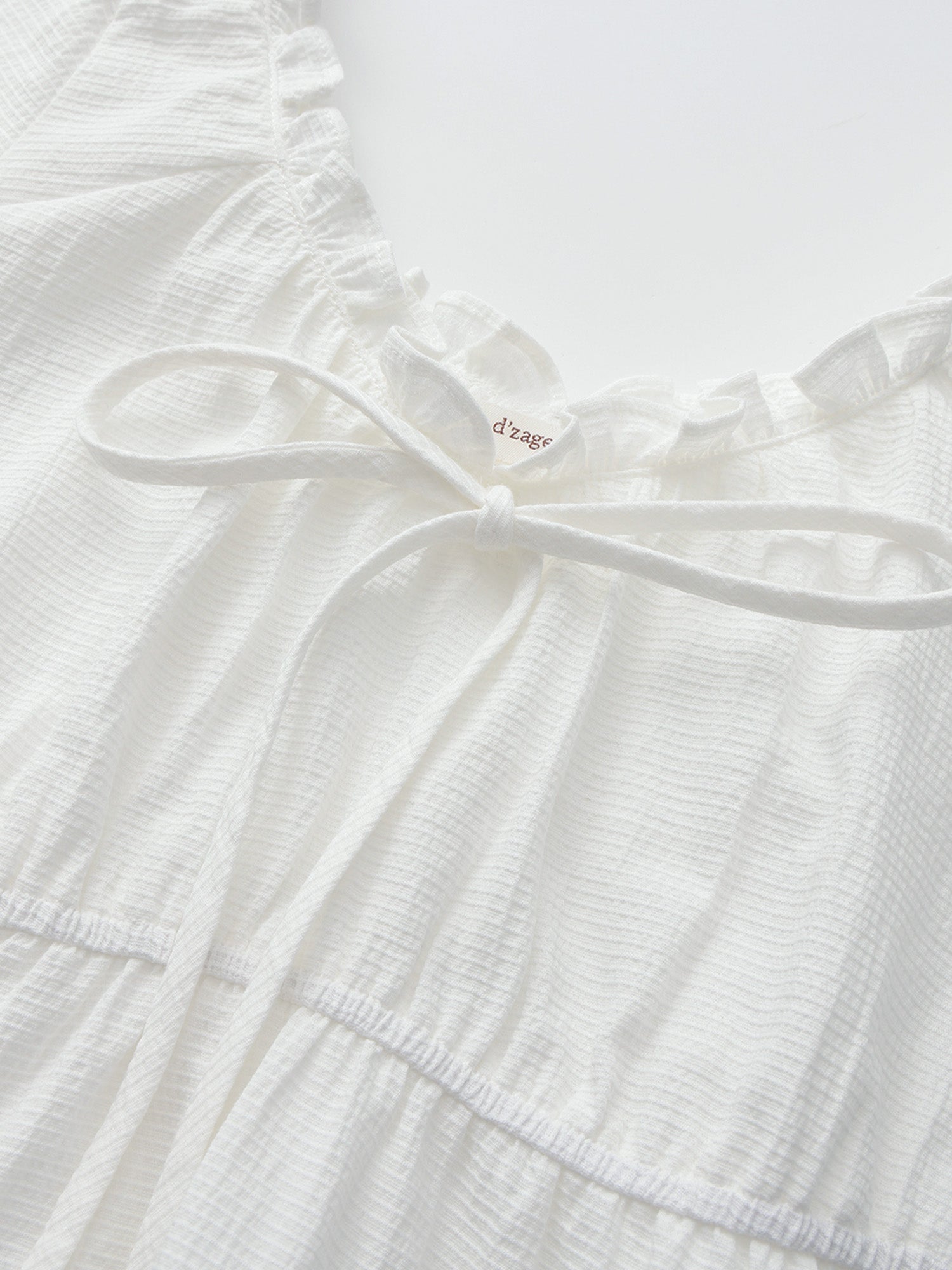 Ruffled Tie-Neck Top