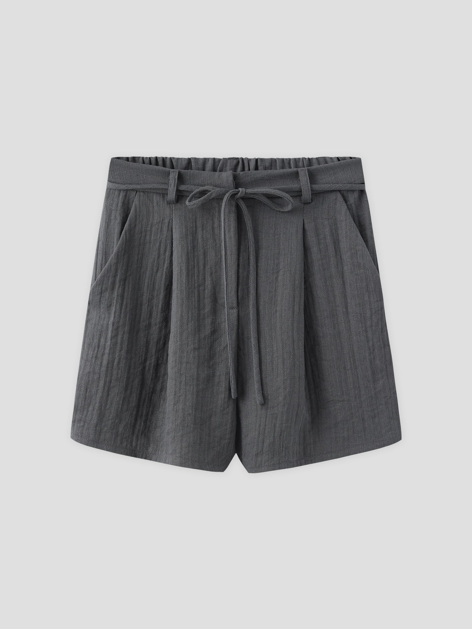 Cotton Linen Tie-Waist Shorts (3 Colours)