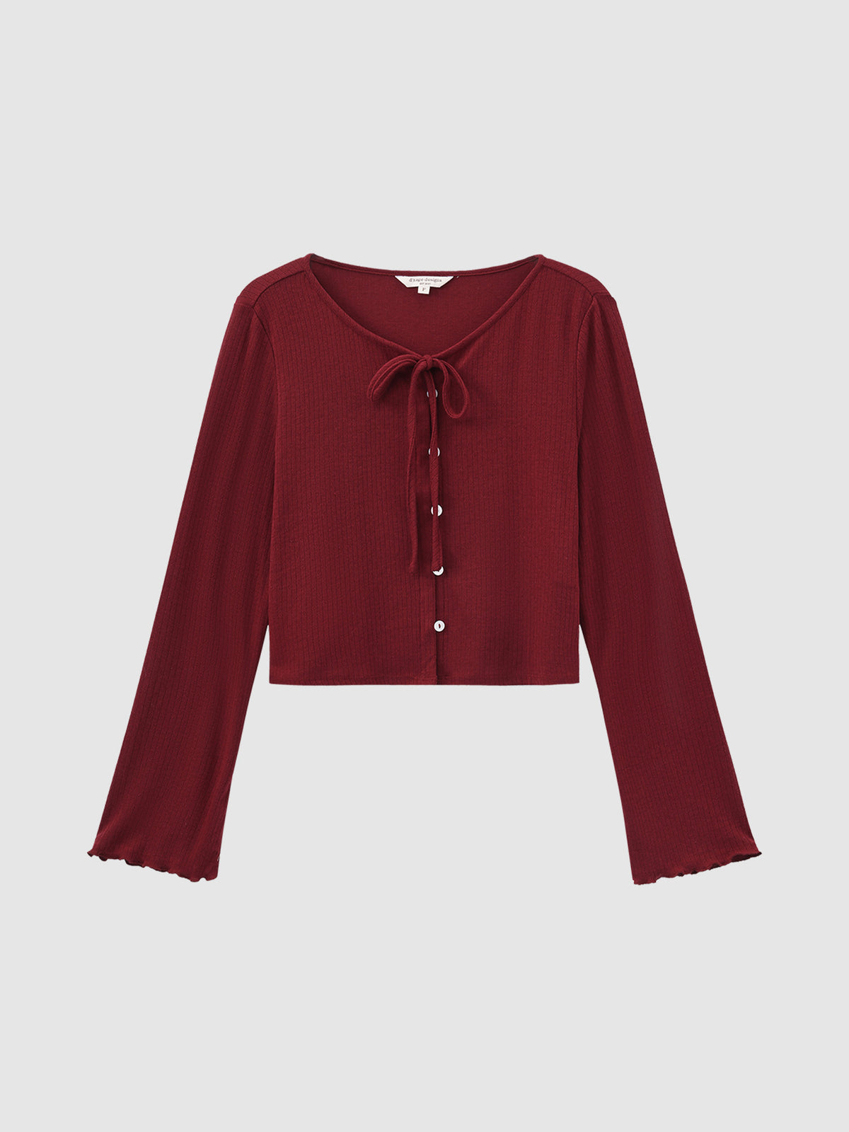 Romantic Buttoned Tie Knit Cardigan