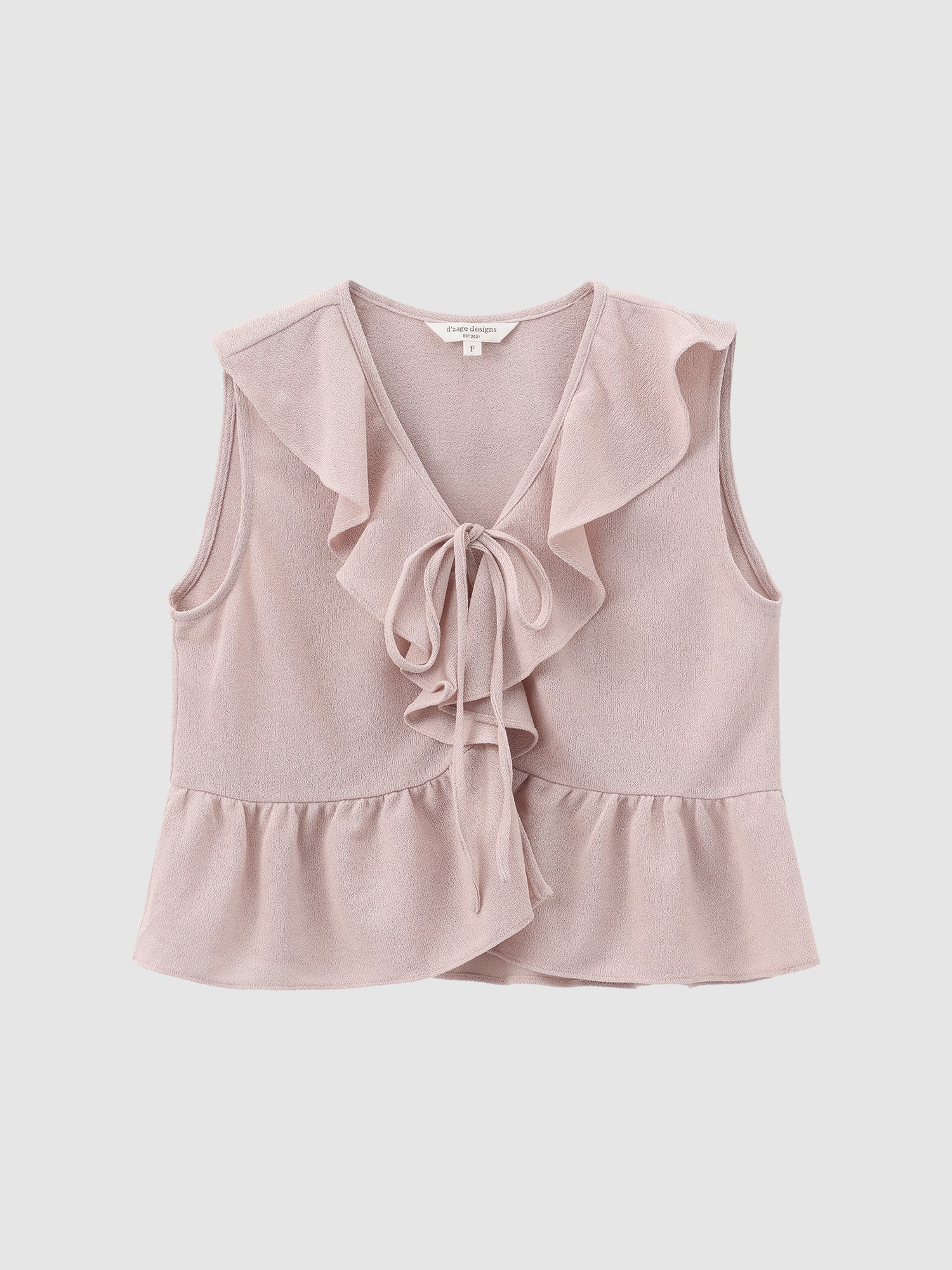 Ruffle Tie Detail Sleeveless Top