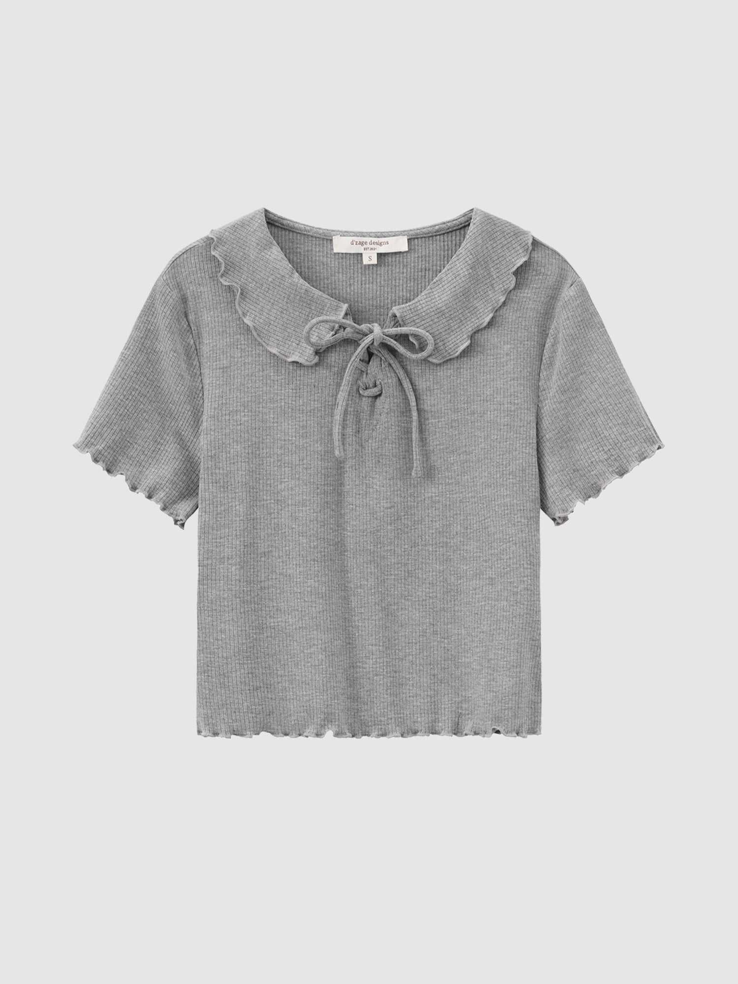 Open Collar Lace Up Top