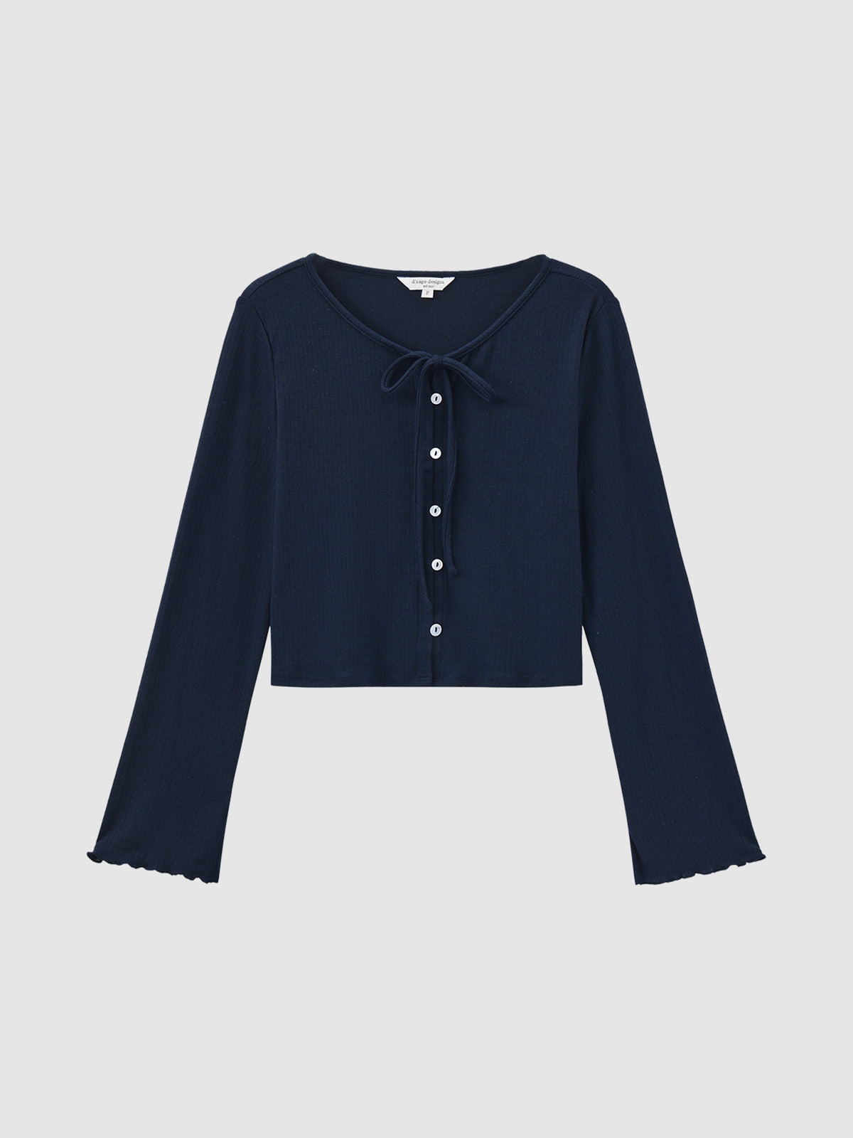 Romantic Buttoned Tie Knit Cardigan