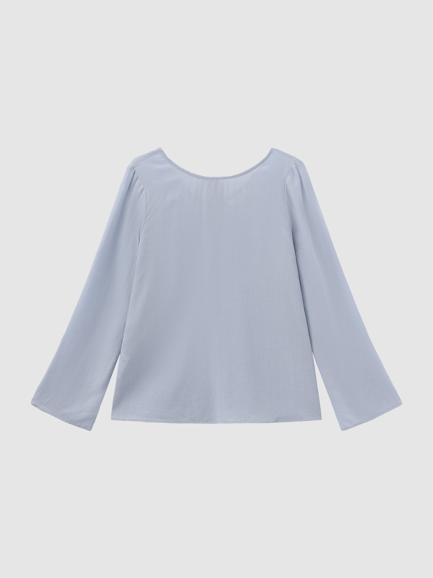 霧面綁帶開衩袖上衣