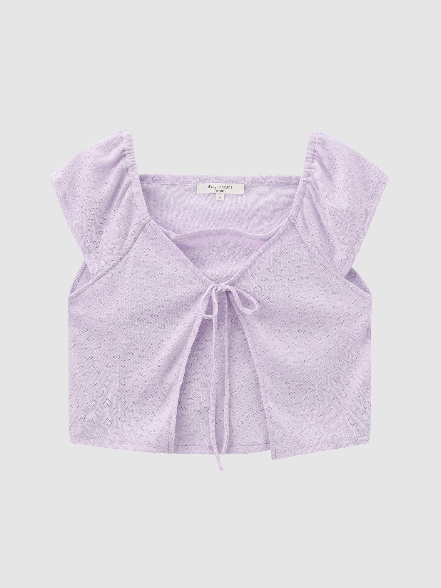 Heart Pointelle Layered Top