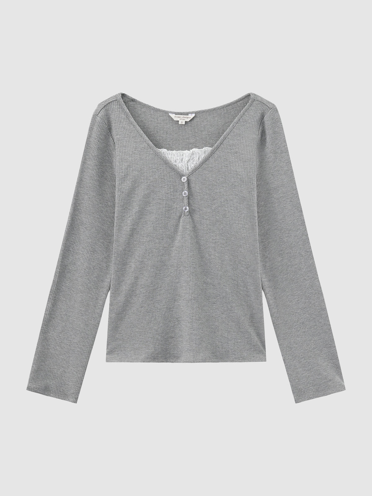 Layered Lace Buttoned Top