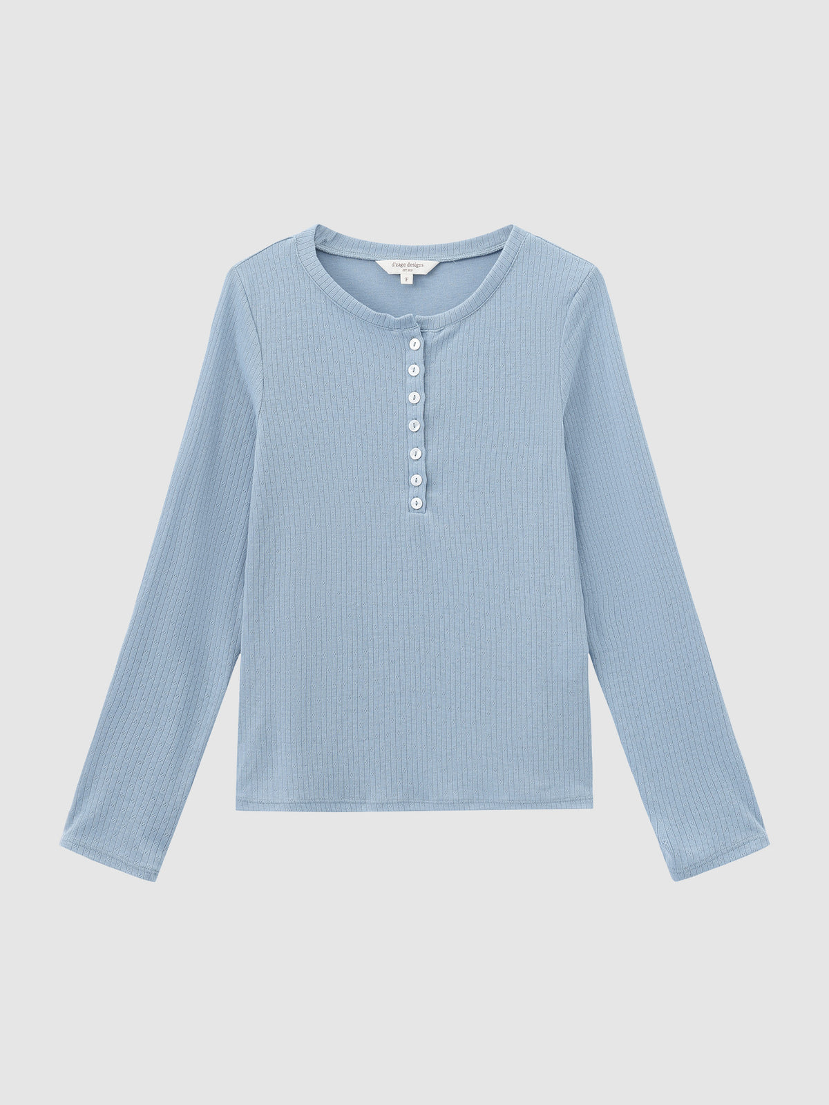 Long Sleeve Henley Top