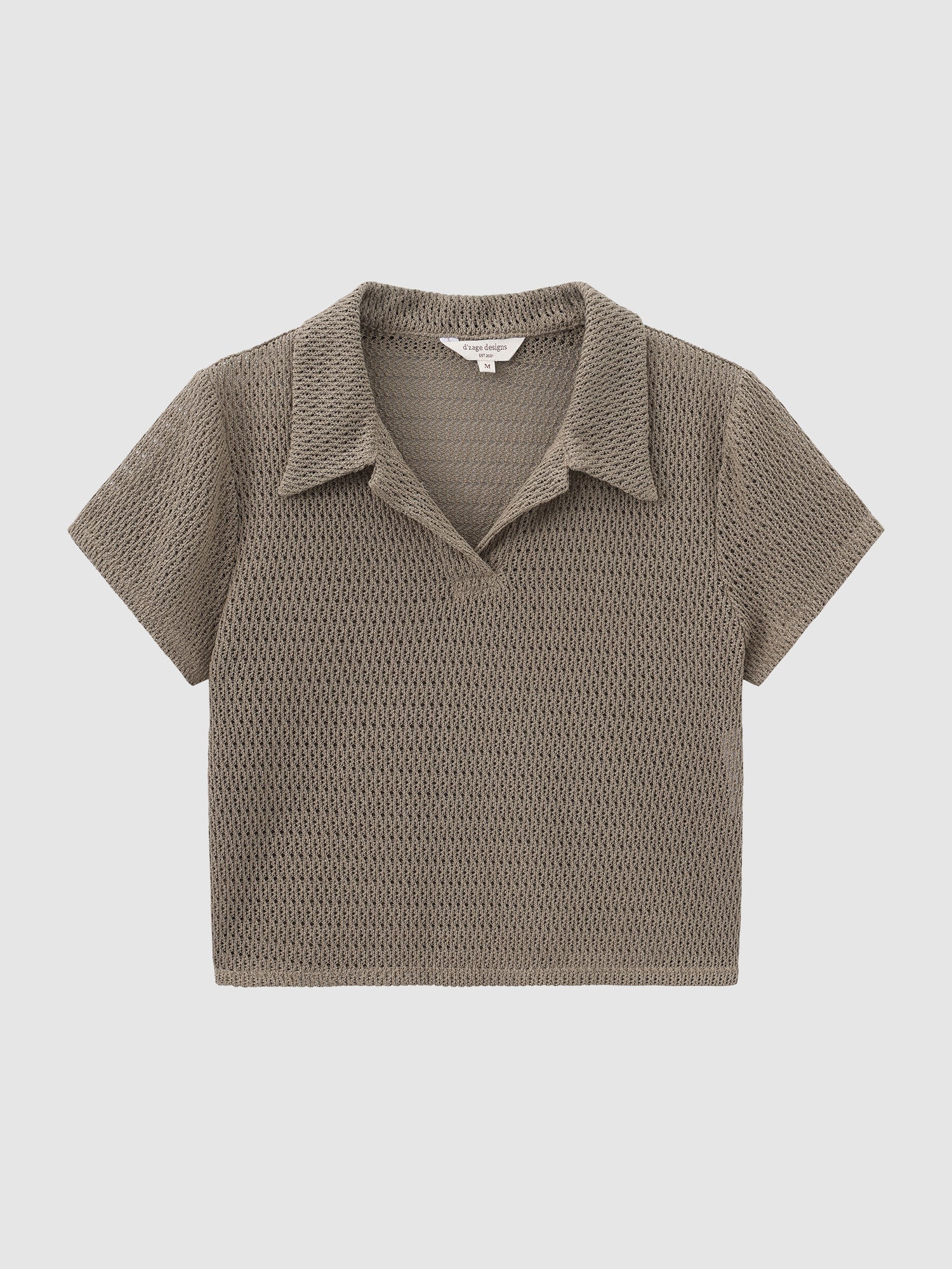 Open Collar Knit Top