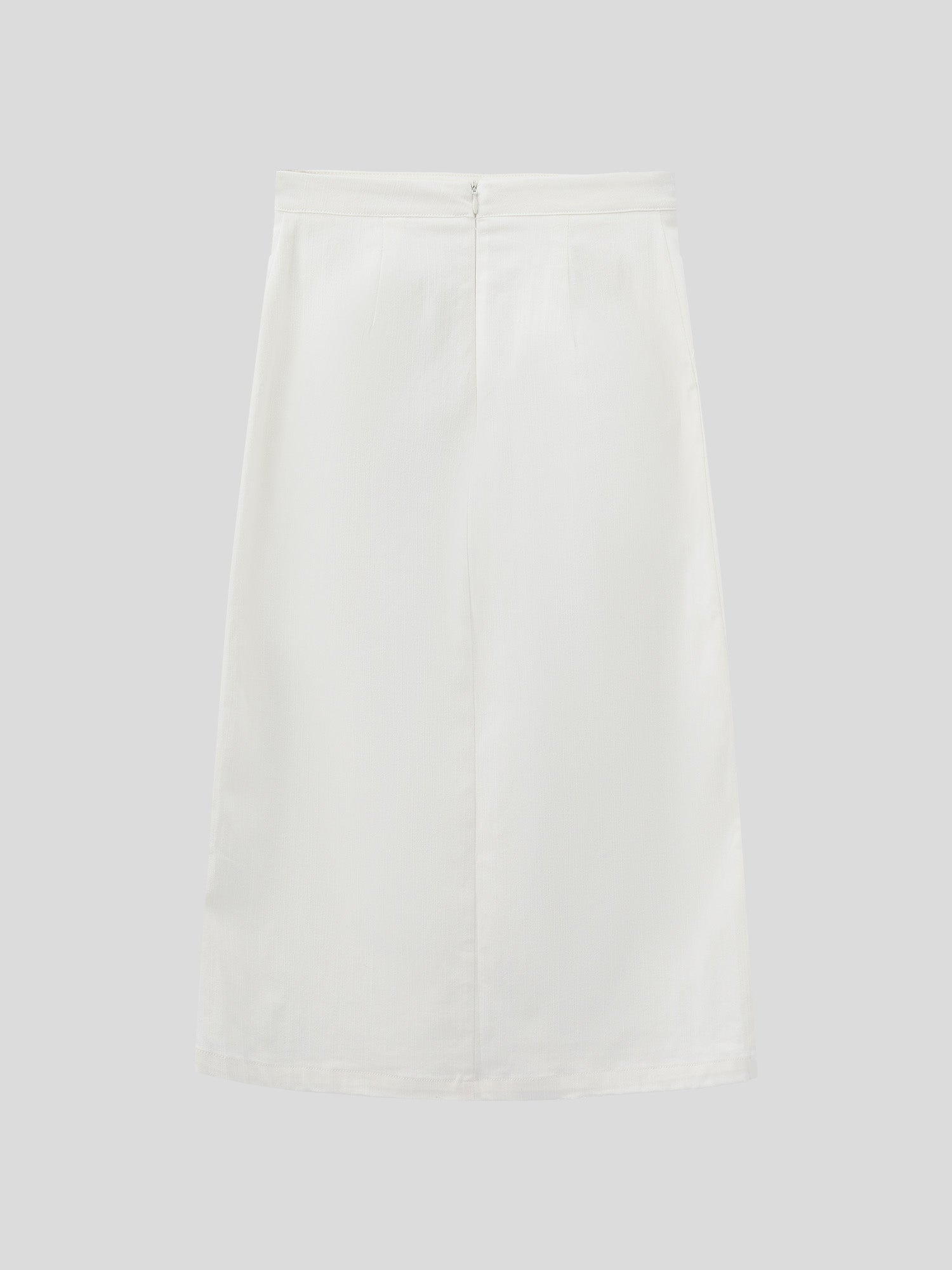 高腰前開衩半身裙