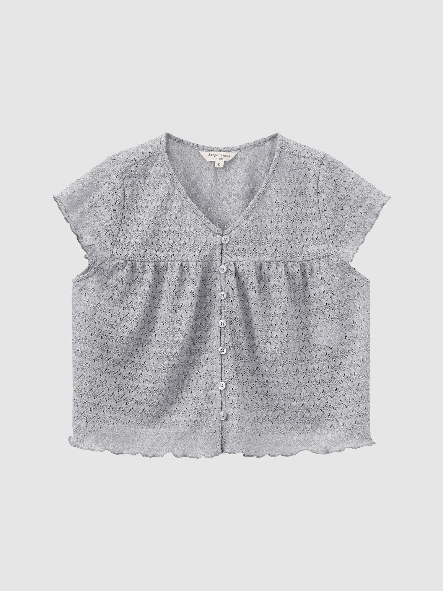 Mesh Flutter Sleeve Top