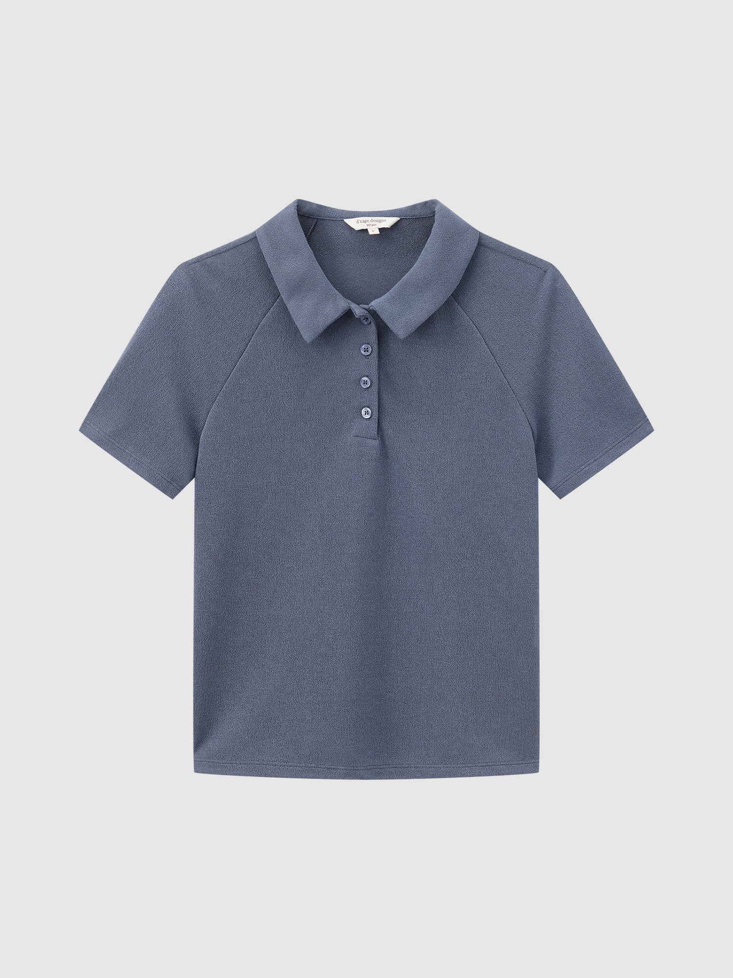 Polo Buttoned Semi-Sheer Top