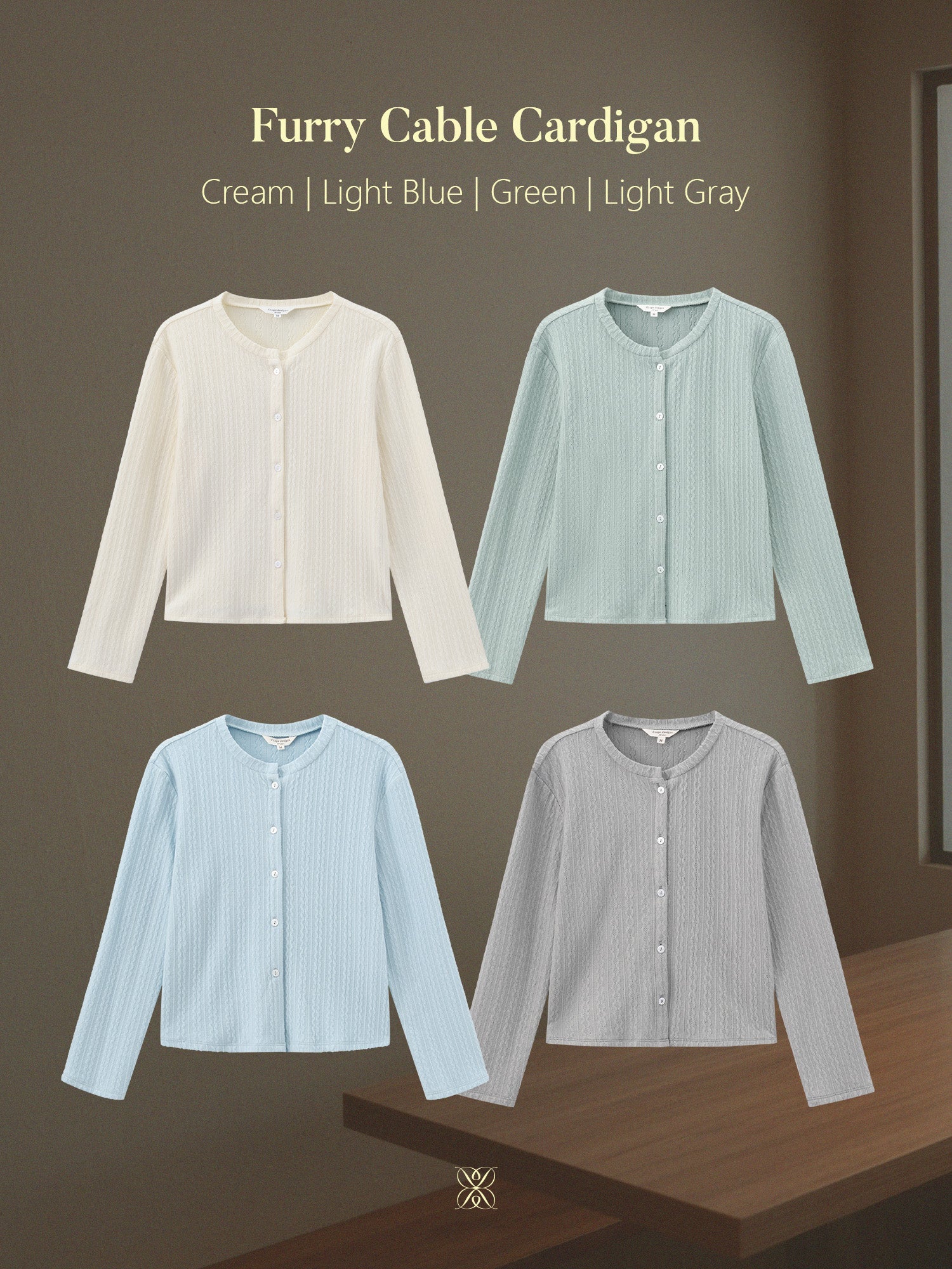 磨毛麻花針織上衣