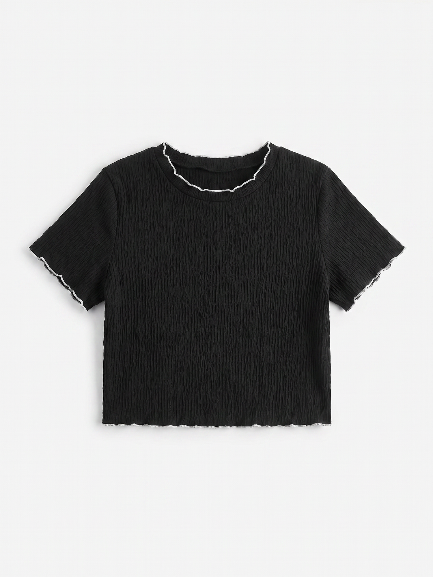 Eve Soft Wrinkle Ruffle Tee*