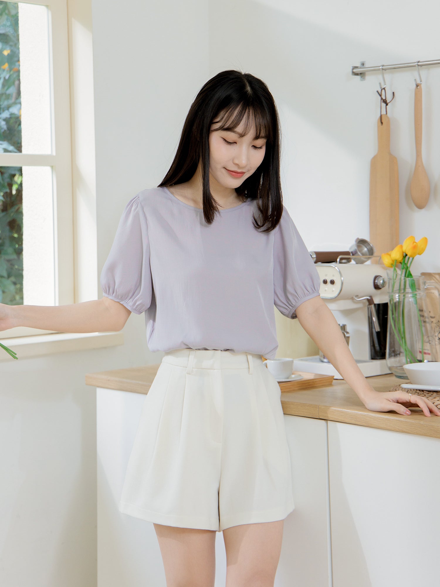 Luxe Clean Pleated Shorts