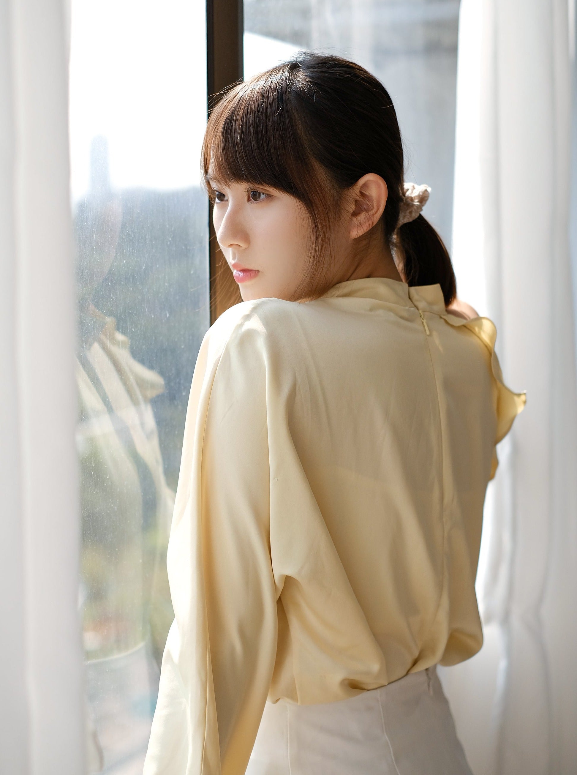 High Neck Cut-Out Blouse - D'zage