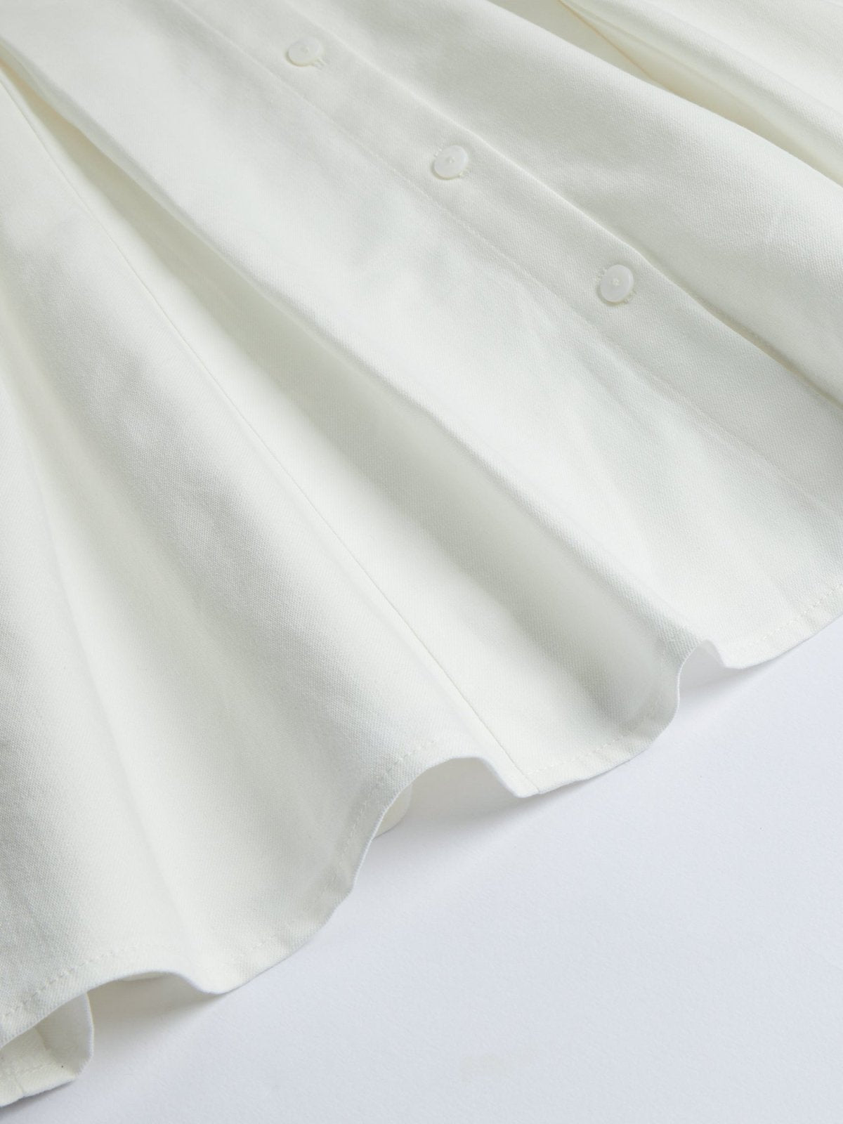 Robyn A-Line Shirt Dress - DAG-DD9338-22MochiIvoryF - Mochi Ivory - F - D'ZAGE Designs