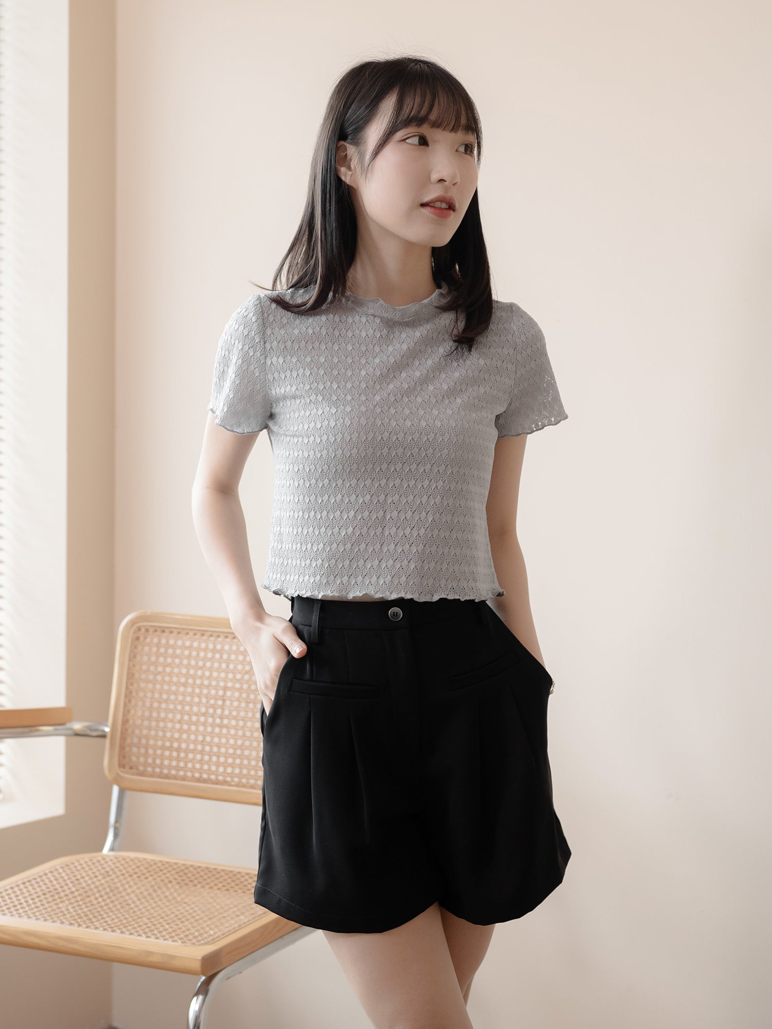 Mesh Short Sleeve Top