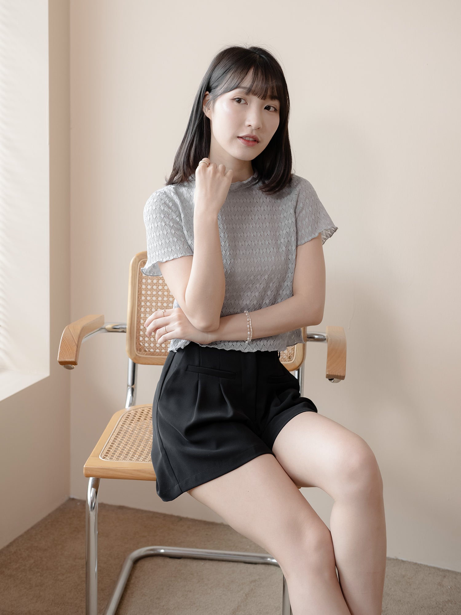 Mesh Short Sleeve Top