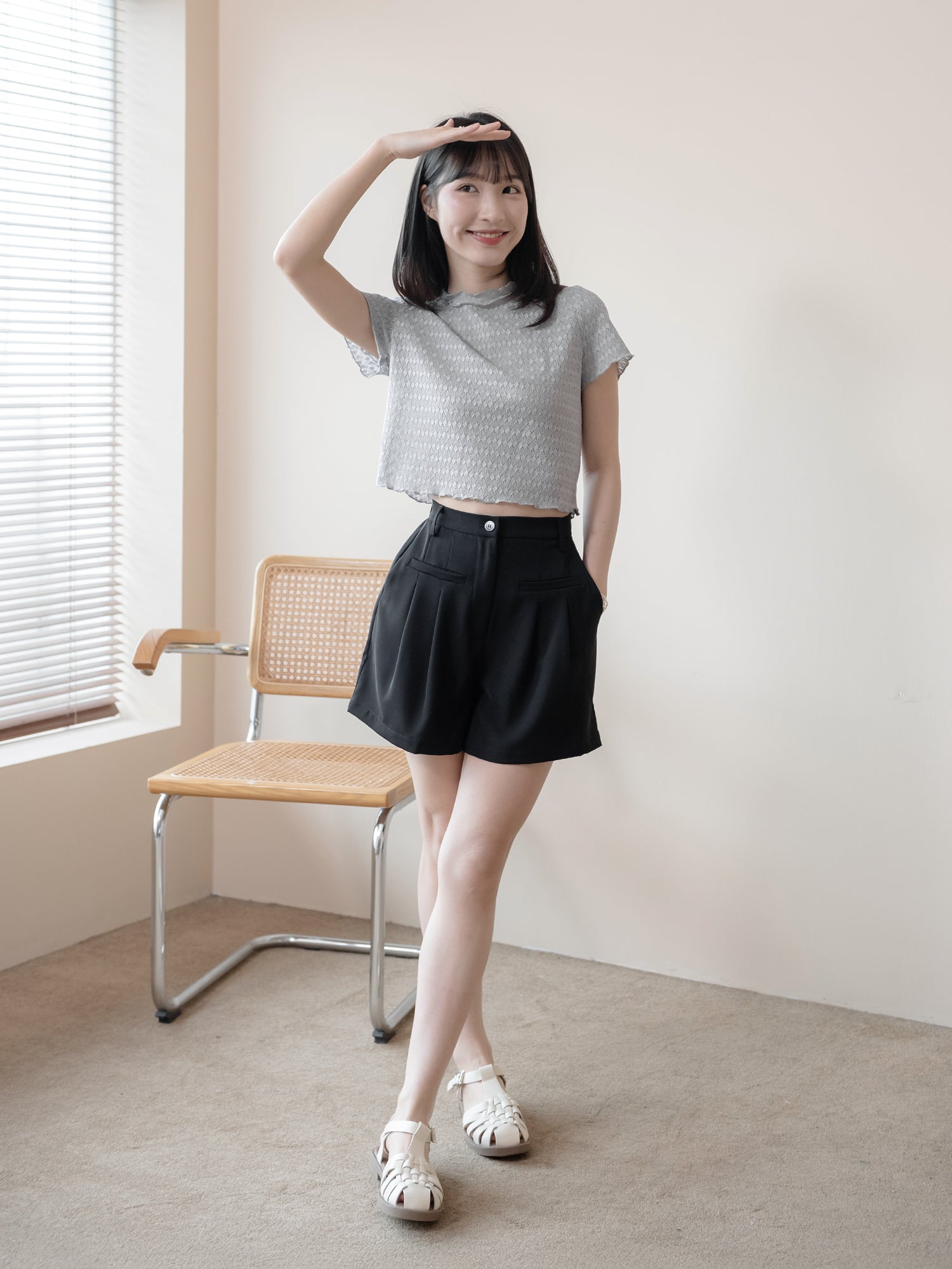 Mesh Short Sleeve Top