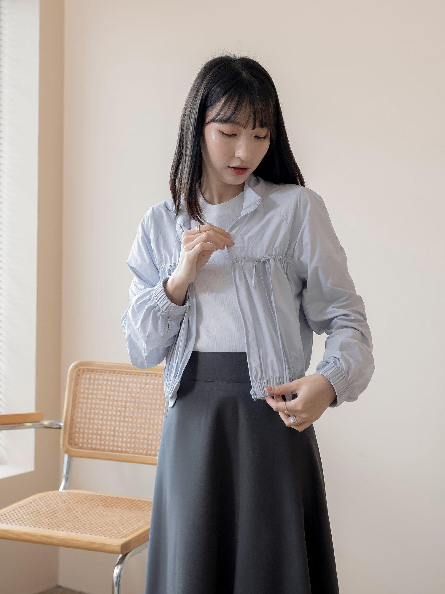 蝴蝶結短身防曬外套